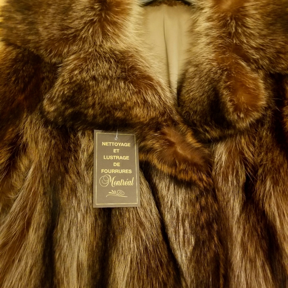 COPY - Racoon full length fur coat Size 10-12